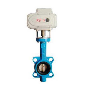Electric butterfly valve with soft seal