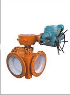 Electric three-way butterfly valve